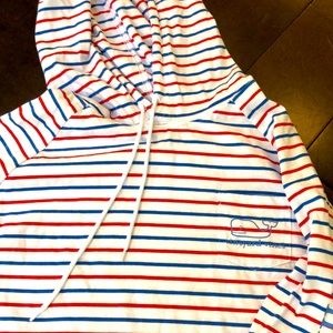 Vineyard Vines red white blue stripe dress coverup
